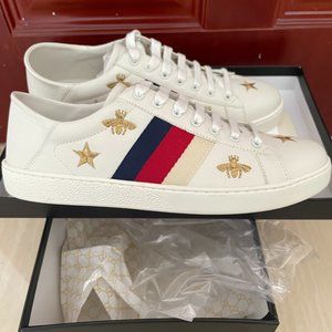 Gucci ace bee and  star casual shoes